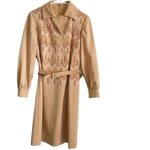 Vintage 70s Belted Dress